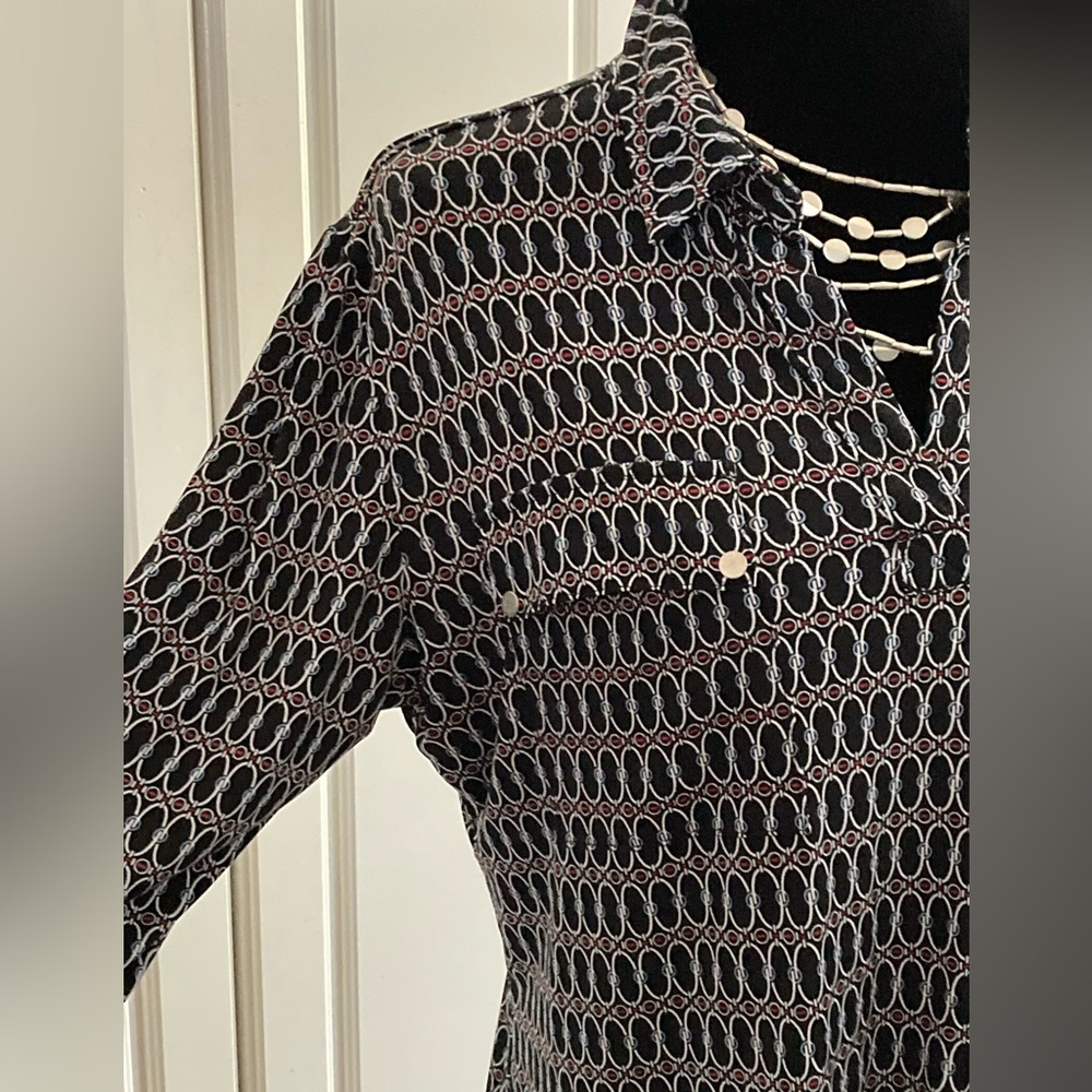 Jones New York Red White Blue Top Size Large